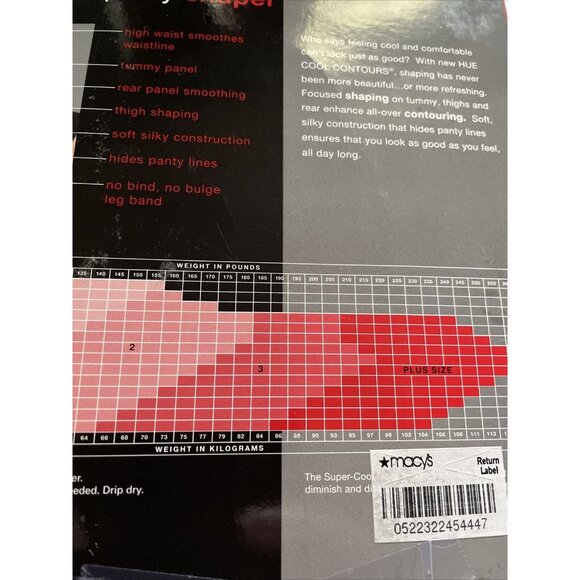 Hue Cool Contours High Waist Panty Shaper With Super-Cool Fiber Technology Black - Picture 6 of 8